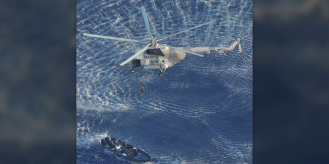 Photo shows Mexican Navy intercepting a boat federal prosecuotors say was was carrying more than three tons of cocaine. The Navy began tracking the boat in the Caribbean Sea Sept. 1.