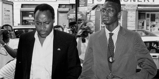 Yusef Salaam (right), accused in New York City Central Park Jogger incident.