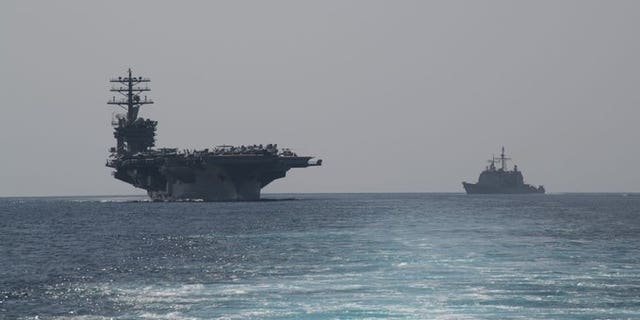 U.S.S Nimitz enters Persian Gulf Friday along with guided-missile cruisers Princeton and Philippine Sea, destroyer Sterett: Navy