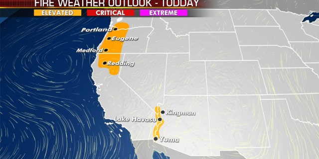 The fire weather outlook for Thursday, Sept. 10, 2020.