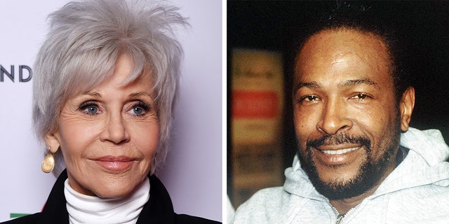 Jane Fonda and Marvin Gaye