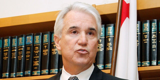 San Francisco District Attorney George Gascon speaks at a news conference concerning the sentencing in San Francisco Sheriff Ross Mirkarimi's domestic abuse case at San Francisco County Courthouse.