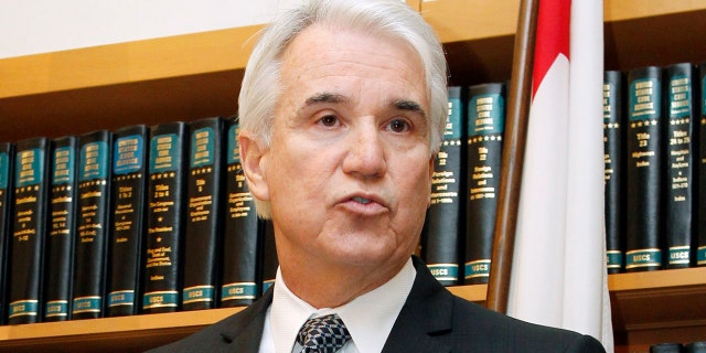 San Francisco District Attorney George Gascon speaks at a news conference concerning the sentencing in San Francisco Sheriff Ross Mirkarimi's domestic abuse case at San Francisco County Courthouse.