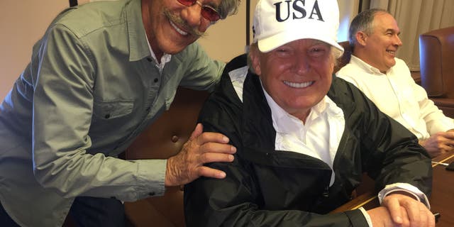 Geraldo and President Trump on the trip to Puerto Rico in 2017.