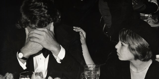 Actor Ryan O'Neal and actress Tatum O'Neal attend Third Annual American Film Institute Lifetime Achievement Awards Honoring Orson Welles on February 9, 1975, at the Century Plaza Hotel in Century City, Calif. (Photo by Ron Galella/Ron Galella Collection via Getty Images)