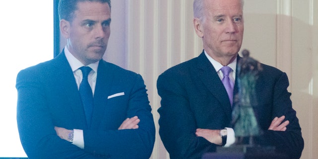 WFP USA Board Chair Hunter Biden introduces his father Vice President Joe Biden during the World Food Program USA's 2016 McGovern-Dole Leadership Award Ceremony. (Kris Connor/WireImage)