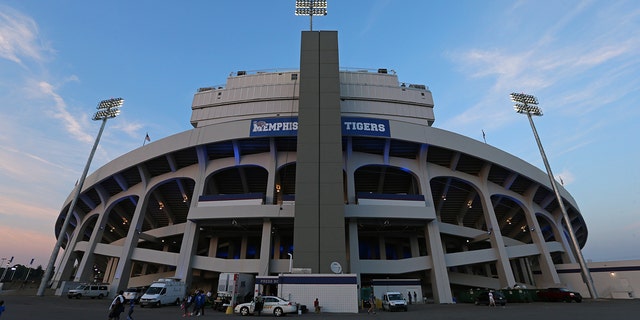 A general view of the exterior of Liberty Bowl Memorial Stadium after a game between the Duke Blue Devils and the Memphis Tigers on September 7, 2013 at Liberty Bowl Memorial Stadium in Memphis, Tennessee. (Photo by Joe Murphy/Getty Images)