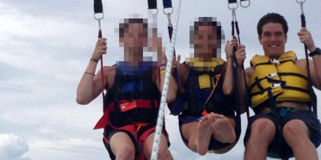 Giancarlo Granda and the Falwell family go parasailing on vacation. (Giancarlo Granda)