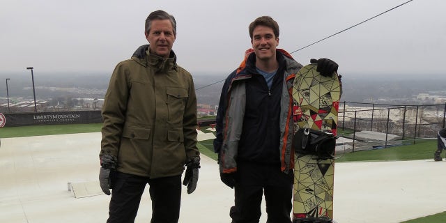 Jerry Falwell Jr. and Giancarlo Granda at Liberty's "Snowflex" (Giancarlo Granda)