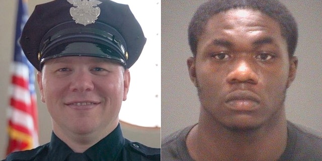 David McDaniel Jr., right, was charged with murder in the shooting that killed detective James Skernivitz.