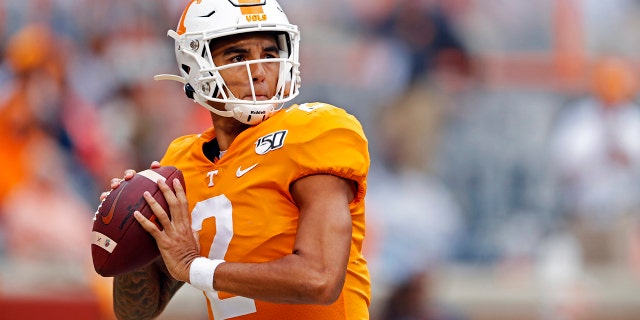 Jarrett Guarantano and the 16th-ranked Tennessee Volunteers are about to find out how much having the same offensive coordinator for consecutive seasons can help a quarterback. (AP Photo/Wade Payne, File)