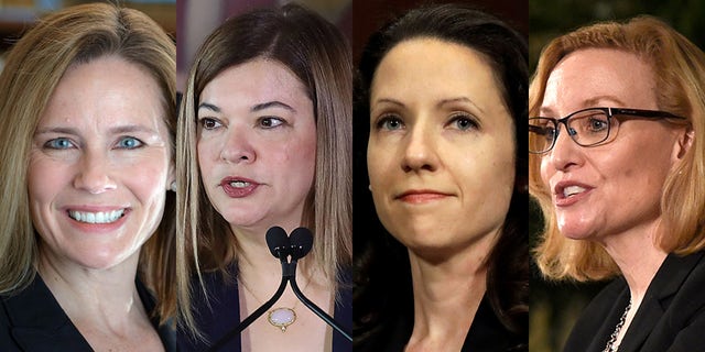 7th Circuit Court of Appeals Judge Amy Coney Barrett is widely considered to be the frontrunner for President Trump's Supreme Court pick. Other top reported contenders are 11th Circuit Judge Barbara Lagoa; 4th Circuit Judge Allison Jones Rushing and 6th Circuit Judge Joan Larsen.