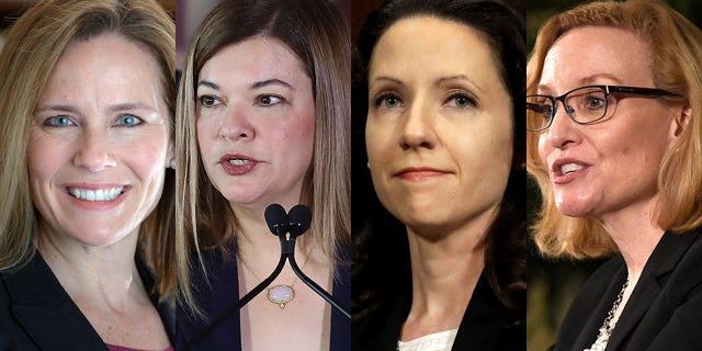 7th U.S. Circuit Court of Appeals Judge Amy Coney Barrett; 11th Circuit Judge Barbara Lagoa; 4th Circuit Judge Allison Jones Rushing and 6th Circuit Judge Joan Larsen are the top contenders for President Trump's Supreme Court nomination. <br data-cke-eol="1">