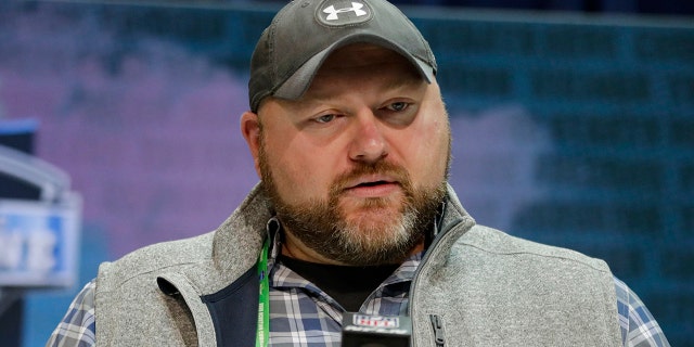 Joe Douglas says he made several moves to help the team get better, but he knows they're still very much a work in progress. (AP Photo/Michael Conroy, File)