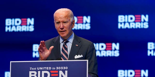 Democratic presidential candidate former Vice President Joe Biden speaks after participating in a coronavirus vaccine briefing with public health experts, Wednesday, Sept. 16, 2020, in Wilmington, Del. (AP Photo/Patrick Semansky)
