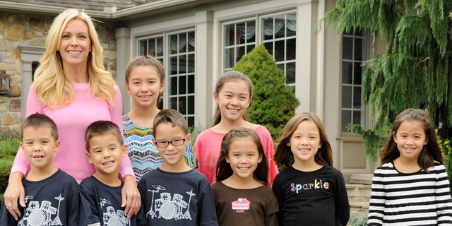 Kate Gosselin with her children circa 2013. (Photo by Donna Svennevik/Walt Disney Television via Getty Images)