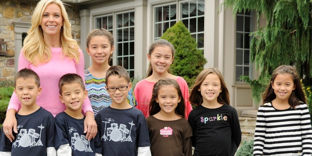 Kate Gosselin with her children circa 2013. (Photo by Donna Svennevik/Walt Disney Television via Getty Images)