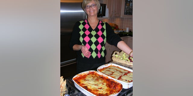 Kathy Doocy with "Engagement Lasagna"