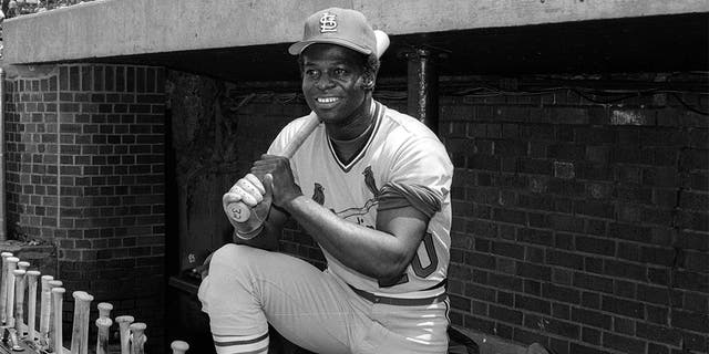 CHICAGO - UNDATED 1978: Lou Brock of the St Louis Cardinals poses before a MLB game at Wrigley Field in Chicago, Illinois. Brock played for the St Louis Cardinals from 1964-79. (Photo by Ron Vesely/Getty Images)