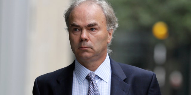 Justin Rushbrooke QC, who is representing Meghan, the Duchess of Sussex, arrives at the High Court in London, Monday, Sept. 21, 2020. The next stage in the Duchess of Sussex's legal action against a British newspaper over its publication of a "private and confidential" letter to her estranged father is due to be heard at the High Court. 