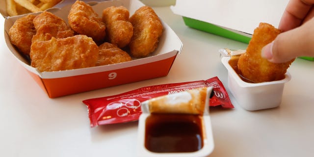 Alexei Stolfat reportedly injured himself when he bit into a McNugget that had a one-inch bone inside of it.