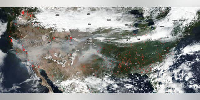 The Suomi NPP satellite, which is operated by NOAA and NASA, captured an image of fires across America on Sep. 07, 2020.