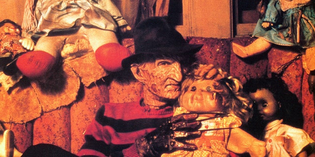 The shoes combine two of Freddy's favorite things: running really fast, and blood.