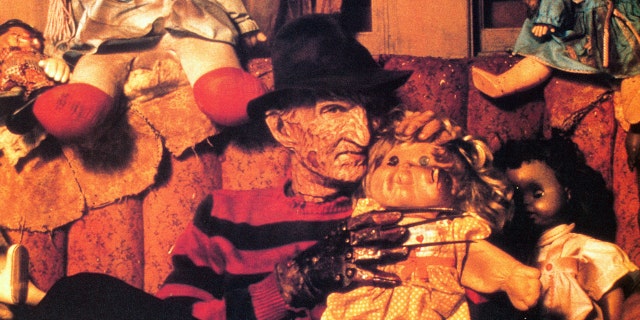 The shoes combine two of Freddy's favorite things: running really fast, and blood.