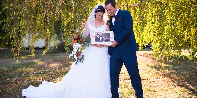 Bride, Jessica Russell, and husband, Rich Stover, were given a chocolate affair to remember for their September wedding. 