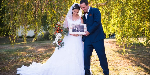 Bride, Jessica Russell, and husband, Rich Stover, were given a chocolate affair to remember for their September wedding.