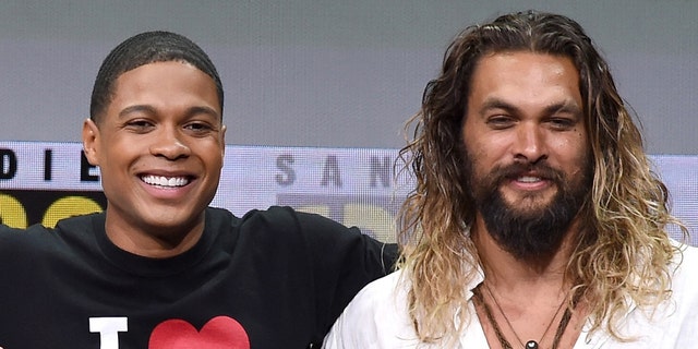 Ray Fisher and Jason Momoa at the Warner Bros. Pictures Presentation during Comic-Con International 2017 in San Diego. Momoa has voiced support for Fisher after he claimed filmmaker Joss Whedon was 'abusive' and 'unprofessional' on set. (Photo by Kevin Winter/Getty Images)