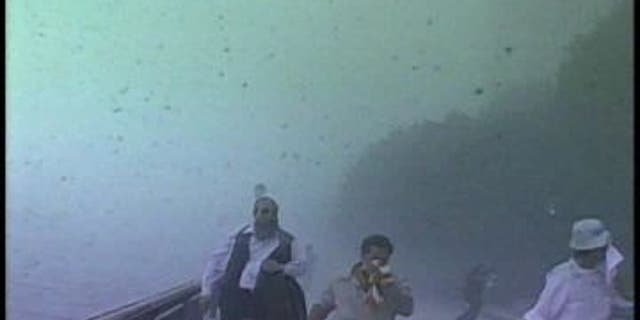 Battery Park on September 11, 2001.