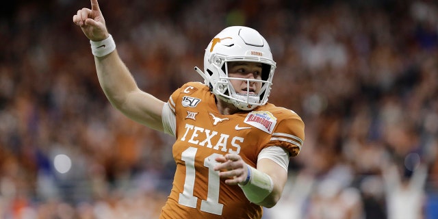 For Texas quarterback Sam Ehlinger, each day of summer workouts and training camp felt like uneasy steps toward a season that might never come. And even with his team's first kickoff coming Saturday night, Ehlinger holds his breath worrying that the coronavirus pandemic could still derail everything. (AP Photo/Austin Gay, FIle)