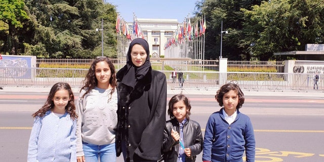 Asma Arian, here with her four children, has made an 11th-hour effort to get her husband, Qatari Sheikh Talal Al Thani, released from prison.