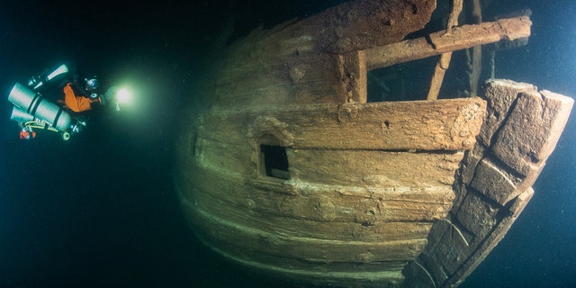 The wreck was discovered at the mouth of the Gulf of Finland.