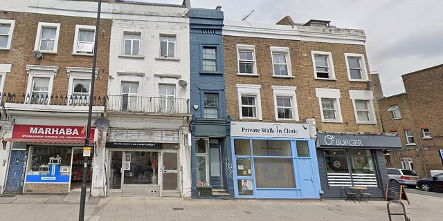 The five-floor West London property measures just 5-feet, 5-inches at its narrowest part.