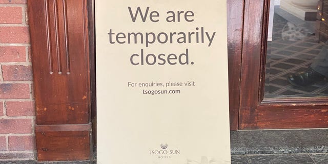 Many hotels in Johannesburg have closed their doors for the time being.