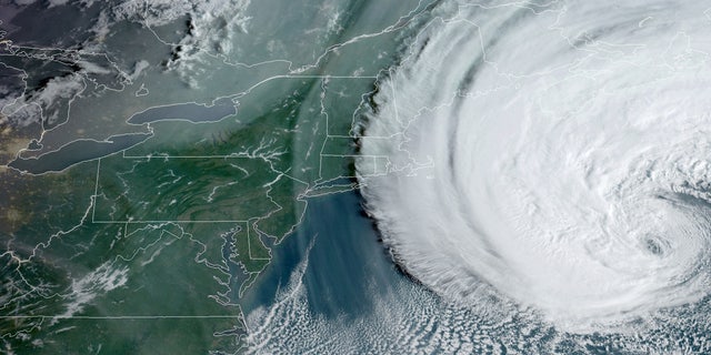 Hurricane Teddy as seen on Sept. 22, 2020 moving towards Atlantic Canada.
