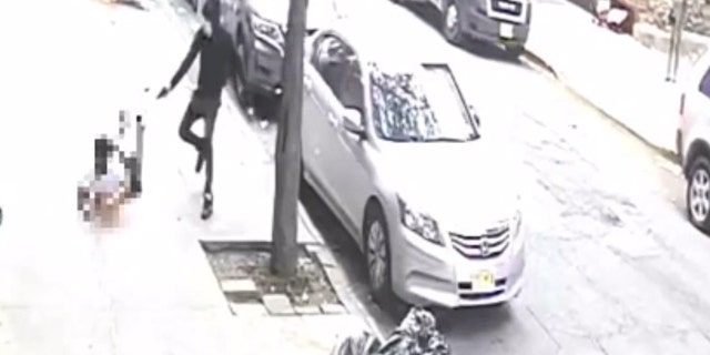 Image from video showing a teenager as he was shot in the head and killed in the Bronx Thursday.