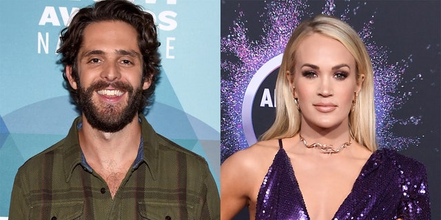 Thomas Rhett and Carrie Underwood tied for entertainer of the year.