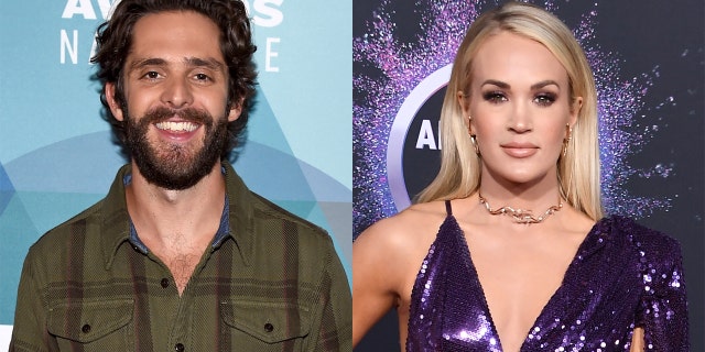 Thomas Rhett and Carrie Underwood tied for entertainer of the year.