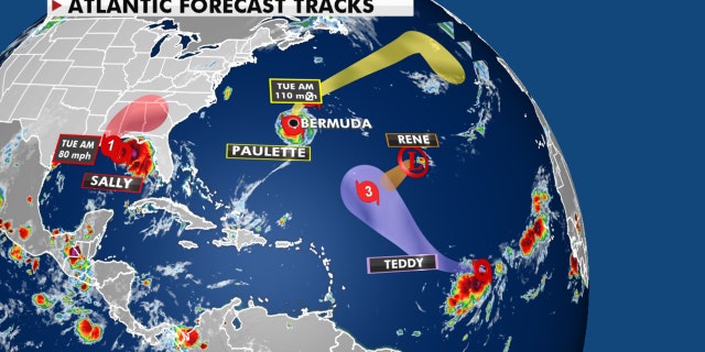 Hurricane Sally strengthens 'rapidly' as Gulf Coast braces, mandatory evacuations in Louisiana, Mississippi 9 Tropical activity in the Atlantic basin on Sept. 14, 2020.