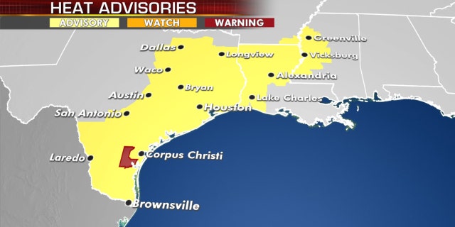 Heat advisories for Tuesday, Sept. 1, 2020.