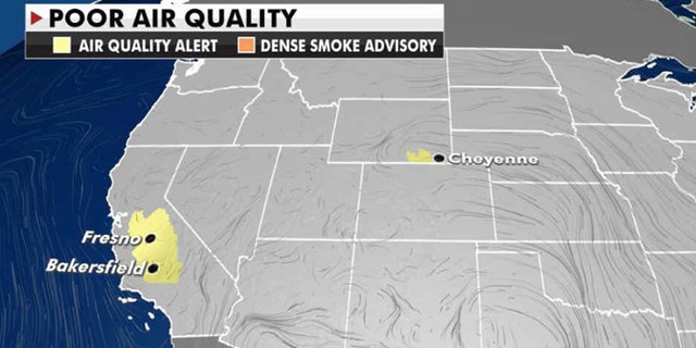 Poor air quality can be expected on Tuesday in Northern California due to ongoing wildfires.