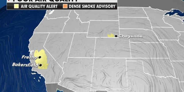 Poor air quality can be expected on Tuesday in Northern California due to ongoing wildfires.