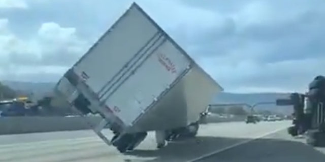 Hurricane-force winds toppled semitrucks across Utah on Tuesday.