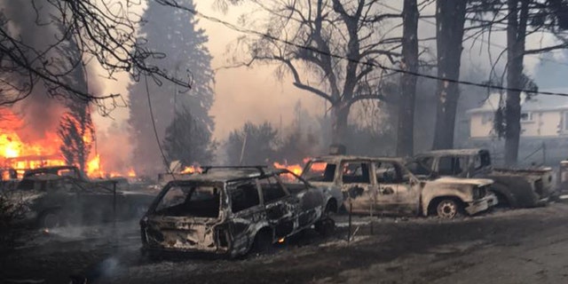 A fast-moving wildfire destroyed 80% of Malden. Wash. on Monday, according to officials.
