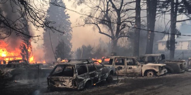 A fast-moving wildfire destroyed 80% of Malden. Wash. on Monday, according to officials.