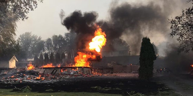 A fast-moving wildfire destroyed 80% of Malden. Wash. on Monday, according to officials.