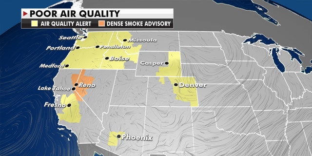 Air quality in the West is still being impacted by ongoing wildfires in the region.